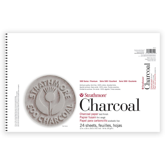 12x18 Asst Charcoal Paper Pad 500 Series