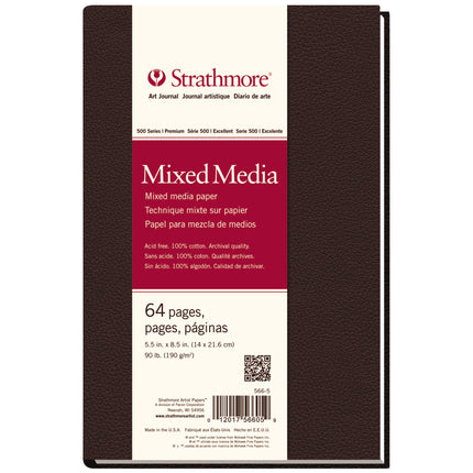 5.5x8.5 Art Journl Mixed Media Book Hardbound 500 Series