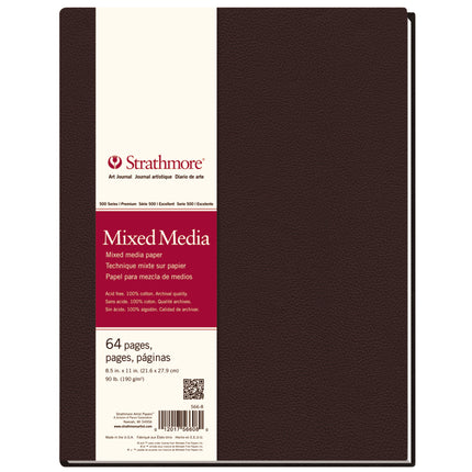Art Journal Mixed Media Book Hardbound, 8.5x11