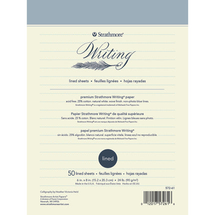 6x8 Writing Paper Pad 500 Series 50 Sheets