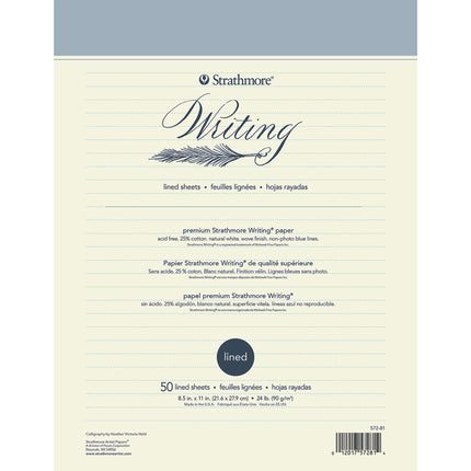 8.5x11 Writing Paper Pad 500 Series 50 Sheets