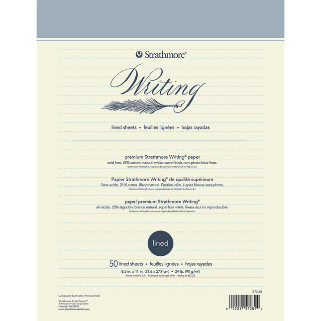 8.5x11 Writing Paper Pad 500 Series 50 Sheets