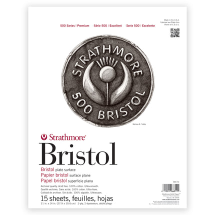 Bristol Paper Pad Plate 11x14in 500 Series 15 Sheets
