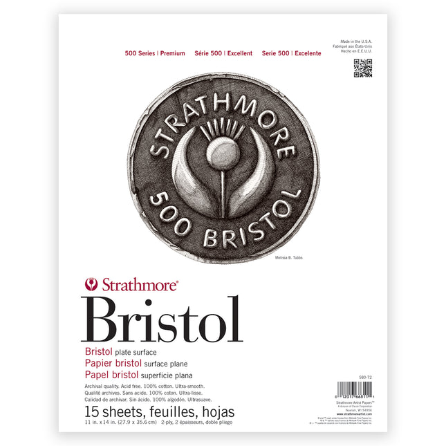 Bristol Paper Pad Plate 11x14in 500 Series 15 Sheets
