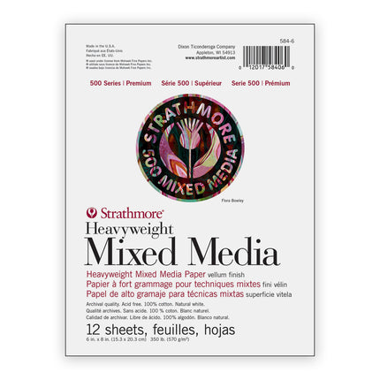 Mixed Media Pad 6x8in Heavy 12shts 500 Series