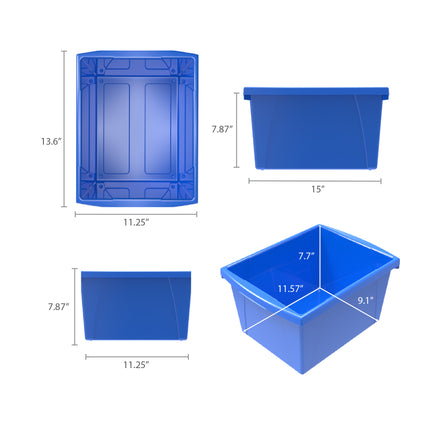 Small Storage Bin, Blue