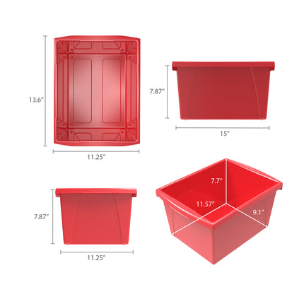 Small Storage Bin, Red
