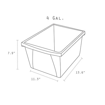 Small Storage Bin, Yellow