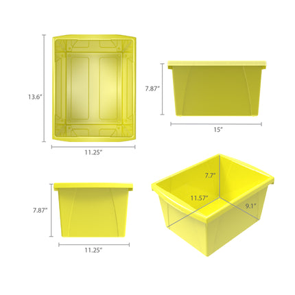 Small Storage Bin, Yellow