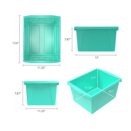 Small Storage Bin, Teal
