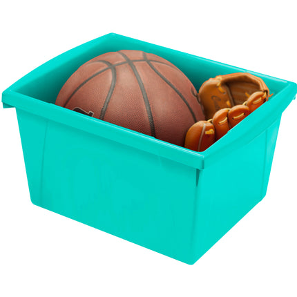 Small Storage Bin, Teal