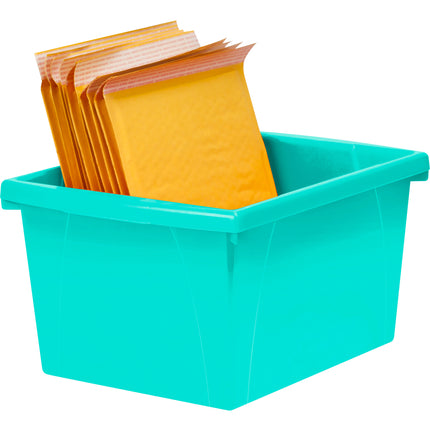 Small Storage Bin, Teal
