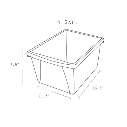 Small Storage Bin, Teal