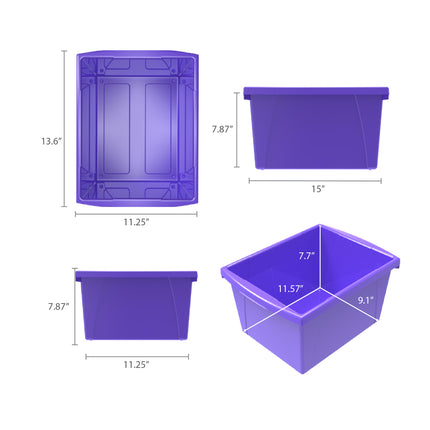 Small Storage Bin, Purple