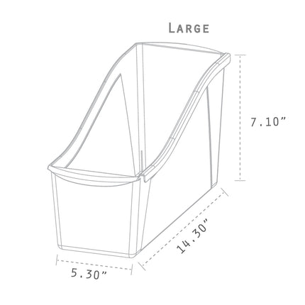 Large Book Bin, Assorted Color, Set of 6