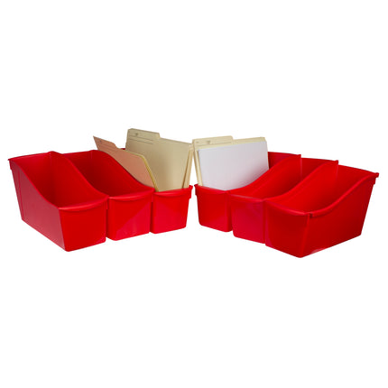 Large Book Bin, Red