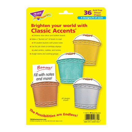 I ♥ Metal Buckets Classic Accents® Variety Pack, 36 Count