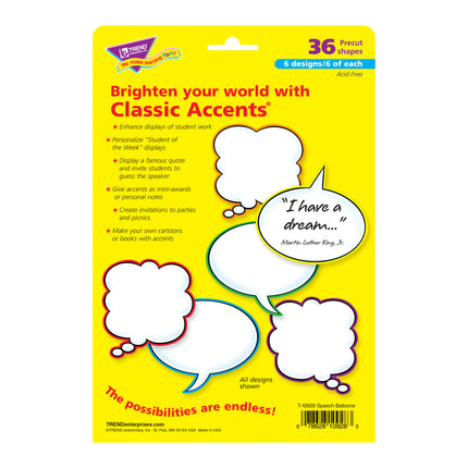 Speech Balloons Classic Accents® Variety Pack, 36 ct