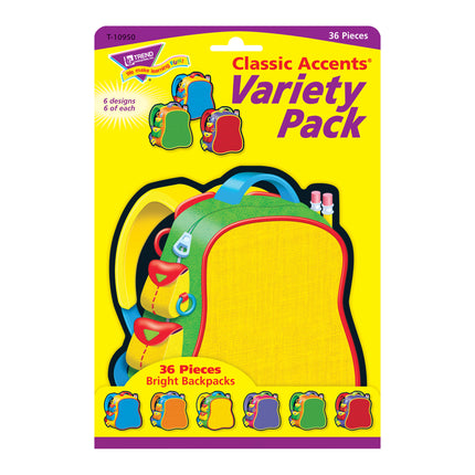 Bright Backpacks Classic Accents® Variety Pack, 36 ct