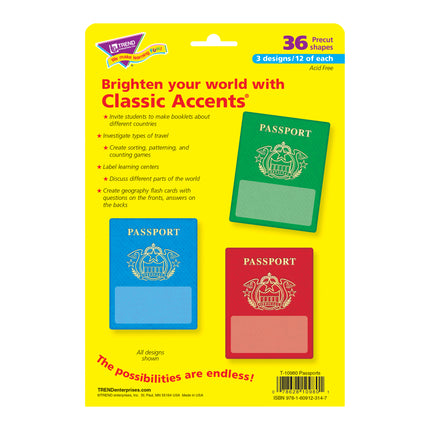 Passports Classic Accents® Variety Pack, 36 ct