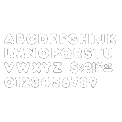White 4" Casual Uppercase Ready Letters®