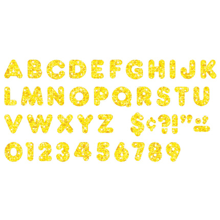 Yellow Sparkle 4" Casual UC Ready Letters®