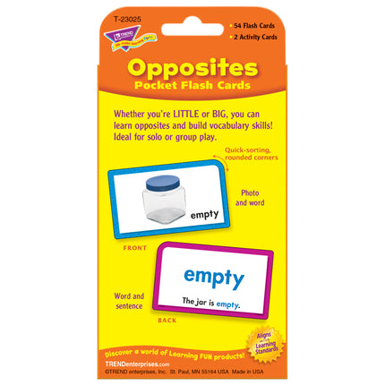 Opposites Pocket Flash Cards