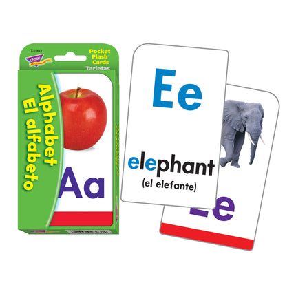 Alphabet/El Alfabeto (EN/SP) Pocket Flash Cards