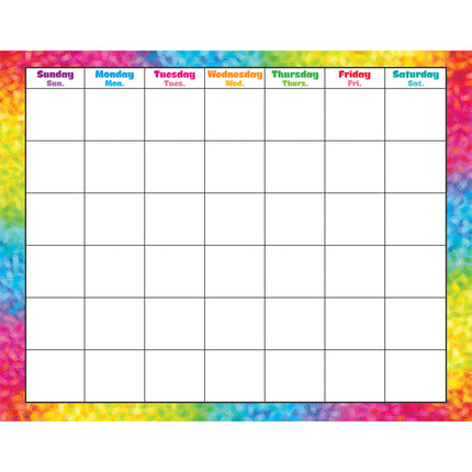 Colorful Brush Strokes Wipe-Off® Calendar, Monthly