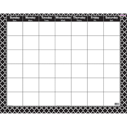 Moroccan Black Wipe-Off® Calendar, Monthly
