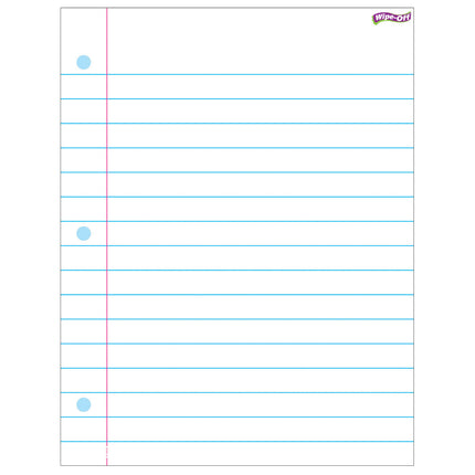 Notebook Paper Wipe-Off® Chart, 17" x 22"