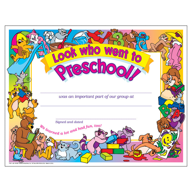 Look who went to Preschool! , 30 ct