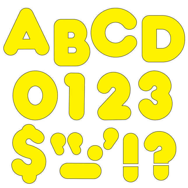 Yellow 4" Casual Uppercase Ready Letters®