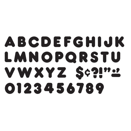 Black 4" Casual Uppercase Ready Letters®