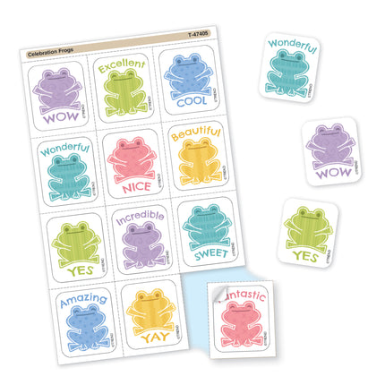 Celebration Frogs Stickers Tear & Share
