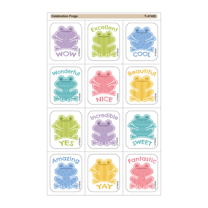 Celebration Frogs Stickers Tear & Share