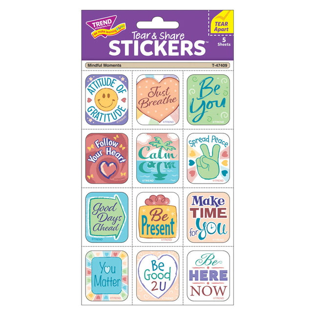 Mindful Moments Tear Share Stickers
