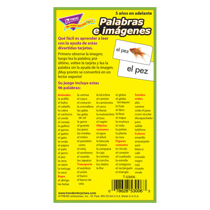 Palabras e imágenes (SP) Skill Drill Flash Cards