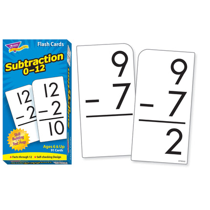 Subtraction 0-12 Skill Drill Flash Cards