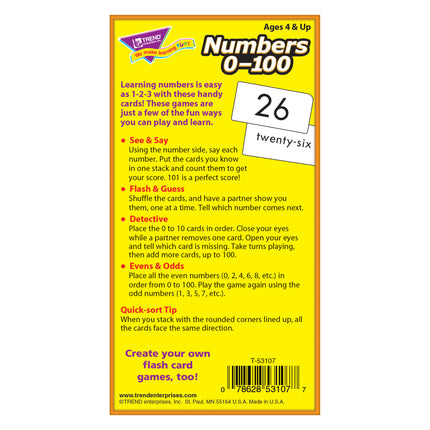 Numbers 0-100 Skill Drill Flash Cards