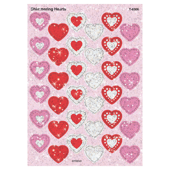 Shimmering Hearts Sparkle Stickers®, 72 ct