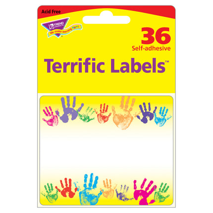 Rainbow Handprints Terrific Labels™, 36 ct
