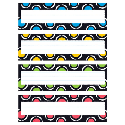 Bold Strokes Circles Desk Toppers® Name Plates Var.Pk., 32 ct