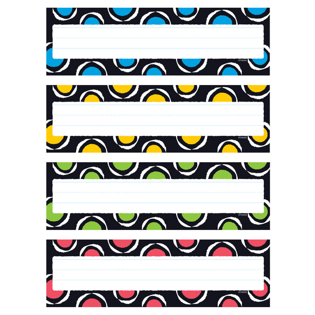 Bold Strokes Circles Desk Toppers® Name Plates Var.Pk., 32 ct