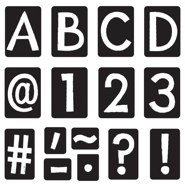 Black 4in Tiles Uppercase Letters