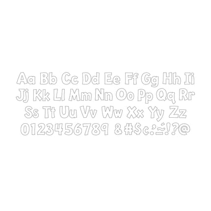 White 4in Playful Combo Letters