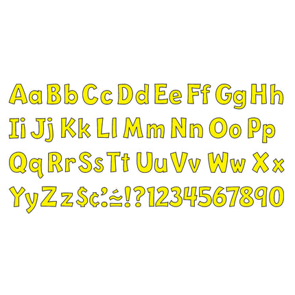 Yellow 4-Inch Playful Uppercase/Lowercase Combo Pack (EN/SP) Ready Letters®