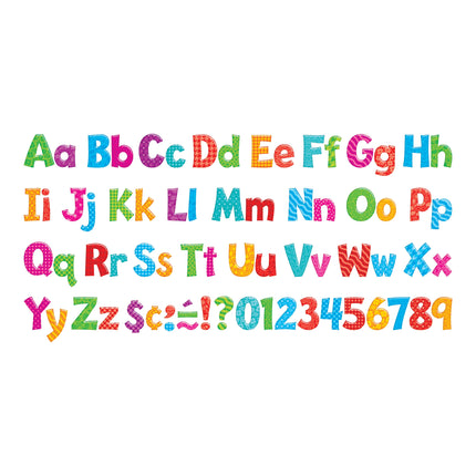 Colorful Patterns 4-Inch Playful Uppercase/Lowercase Combo Pack (EN/SP) Ready Letters®