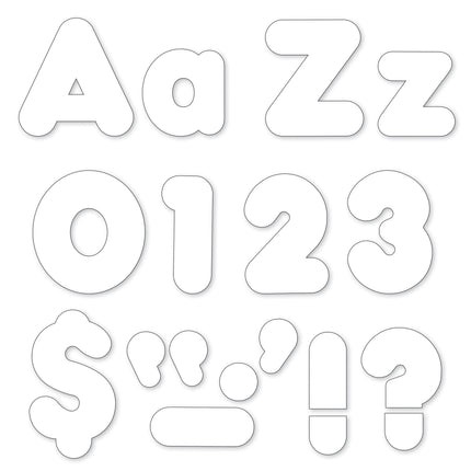 White 4-Inch Casual Uppercase/Lowercase Combo Pack Ready Letters®