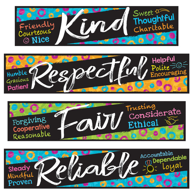 Color Harmony Character Traits Mini Bulletin Board Set